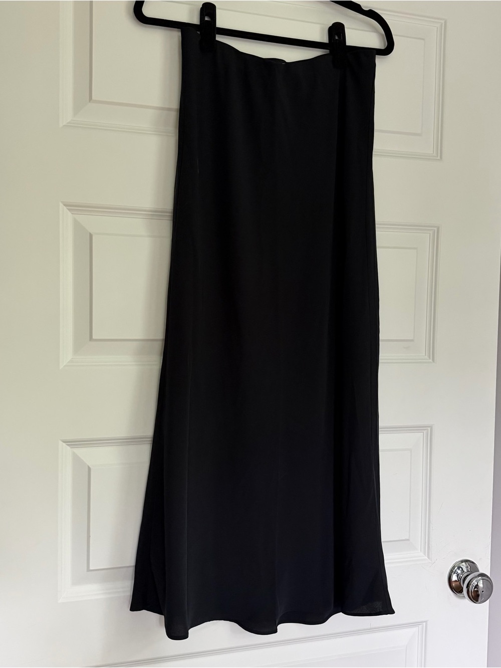 Abercrombie Black Midi Slip Skirt